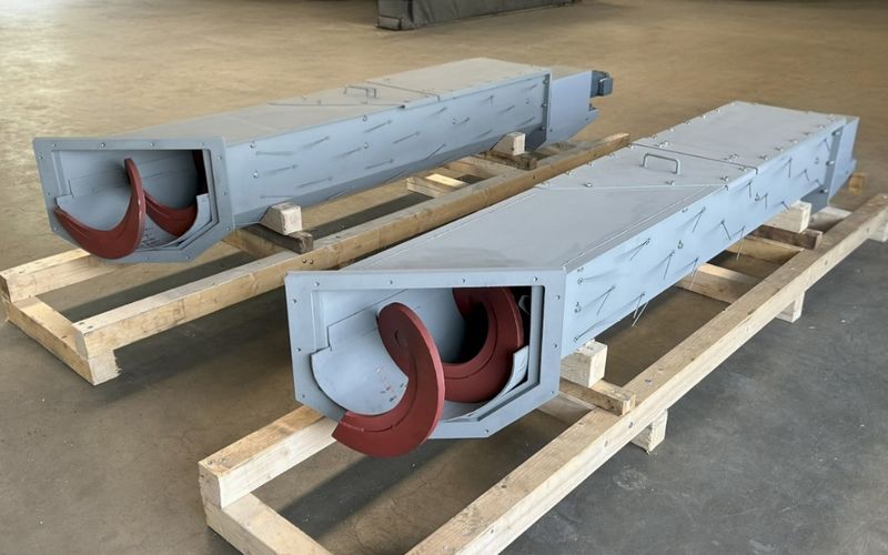 Eintragförderspirale DN 350 - Fördergut Asche